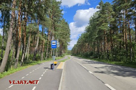 Ķemeri, autobusová zastávka Melnezers, 6.7.2024, Tomáš Kraus