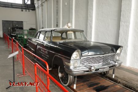 Budapest/Vasúttörténeti Park: inspekční drezína z ruského automobilu Čajka, 17. 8. 2024 © Libor Peltan