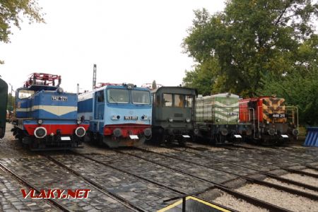 Budapest/Vasúttörténeti Park: žehlička, Gigant, Kándóvka a lokotraktory M46 a M44, 17. 8. 2024 © Libor Peltan