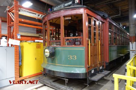 Muzeum Edmonton Radial Railway Society, tram č. 33 z r. 1912, 6.8.2024 © Jiří Mazal