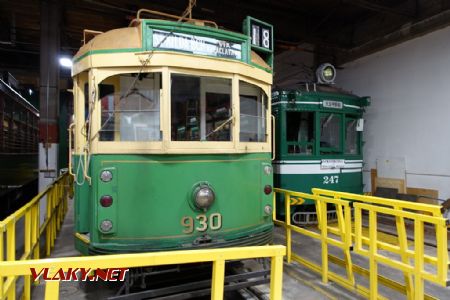 Muzeum Edmonton Radial Railway Society, tram č. 930 a 247 původem z Ósaky z r. 1921, 6.8.2024 © Jiří Mazal