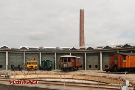 Danmarks Jernbanemuseum: rotunda s točnou a motorákem Triangel, 23. 6. 2024 © Libor Peltan