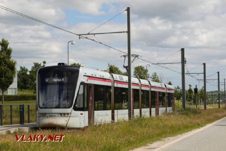 Aarhus/Lisbjergskolen: Stadler Variobahn na konečné větve, 23. 6. 2024 © Libor Peltan