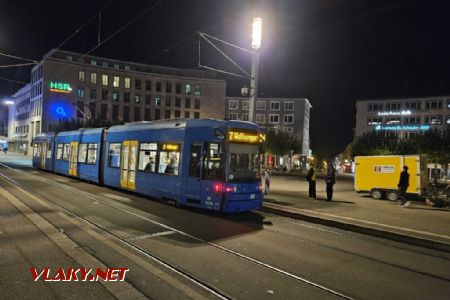 Kassel, Königsplatz: novější Flexity se na srazu přečíslovala z 5 na 7, © Tomáš Kraus, 4.10.2024