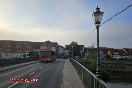 Witzenhausen: autobus na mostě přes Werru, © Tomáš Kraus, 6.10.2024