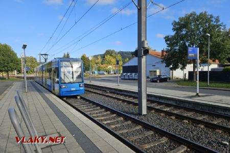 Helsa, Bahnhof: přijíždí Flexity v majetku RBK, © Tomáš Kraus, 6.10.2024