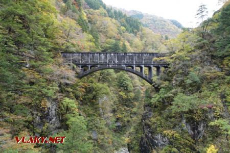 Kurobe Gorge Railway, pěší most u Kuronagi, 7.11.2024 © Jiří Mazal