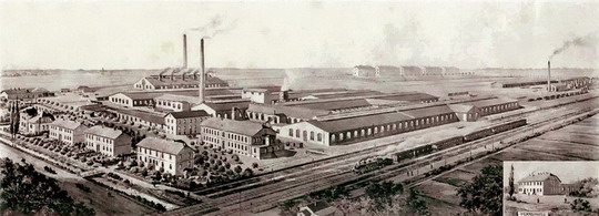 Továrna v Butovicích v létě roku1906 - archiv ČKD Vagonka