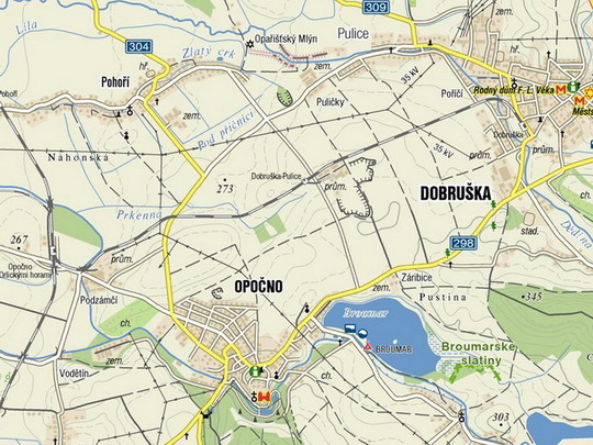 Trať Dobruška - Opočno pod O.h. na turistické mapě © mapy.cz - ZOBRAZ!