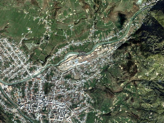 Vişeu de Sus na satelitním snímku - Wikimapia