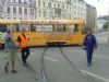 Vykolejení tramvaje v Brně